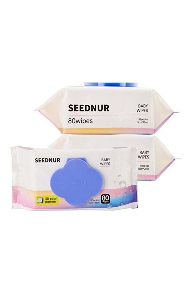 Baby Water Wipes, Suitable for Sensitive Skin, Fragrance Free (80 Wipes/Bag)