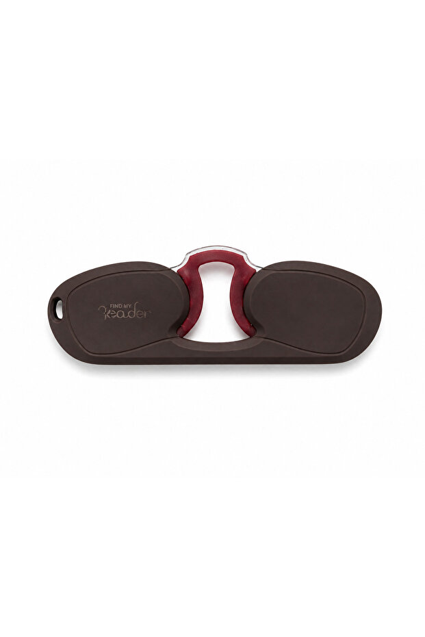 FIND MY Reader Rectangle Nose clip-on Reading Glass (Brown, 100 x)