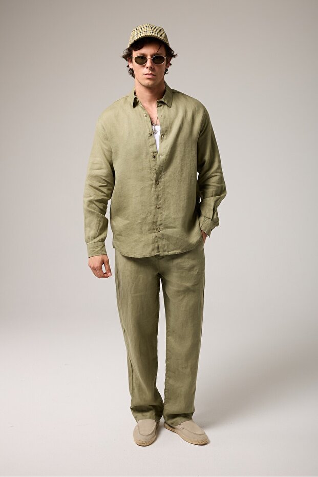 Comfort Fit Linen Trousers