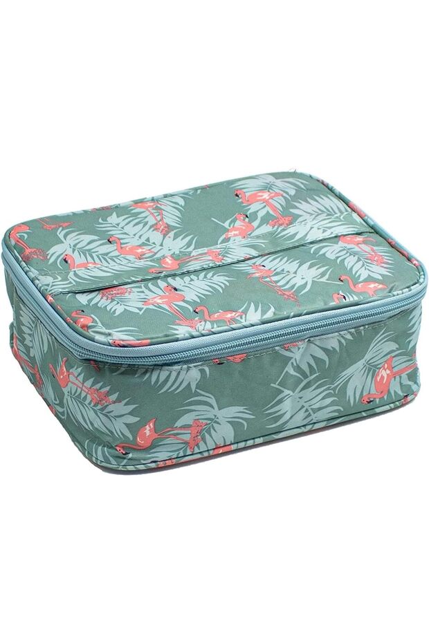 Portable Makeup Case Travel Cosmetic Storage Kit with Removable Partitions