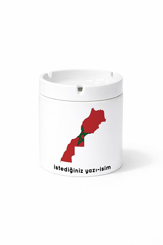 Flag Morocco Moroccan Flag Illustration Country Double Sided Printed Ashtray Ashtray Gift
