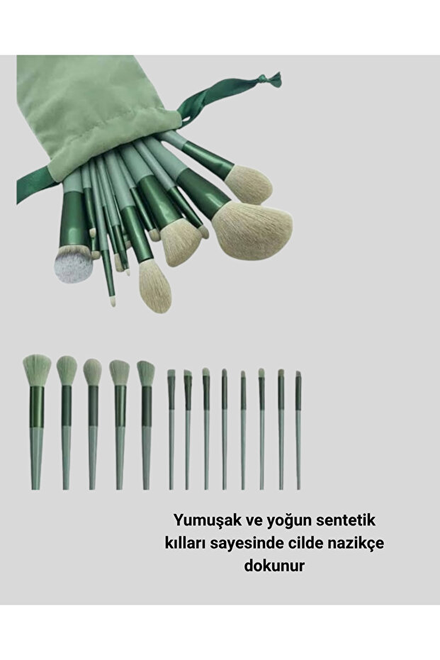 Glblseme 13-Piece Soft Bristle Makeup Brush Set – Professional Quality, Suitable for Sensitive Skin (211752)
