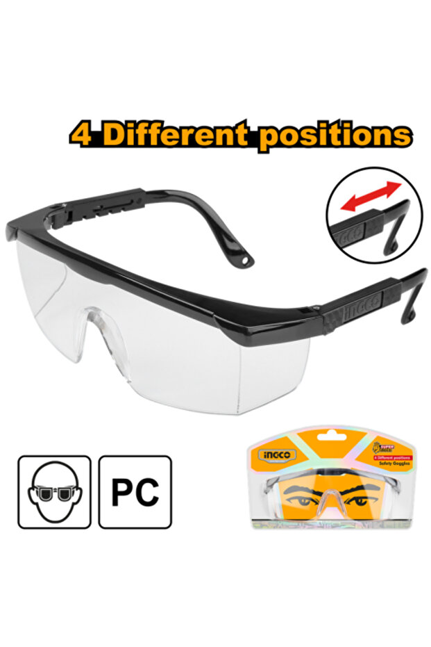 Safety goggles 4 different positions