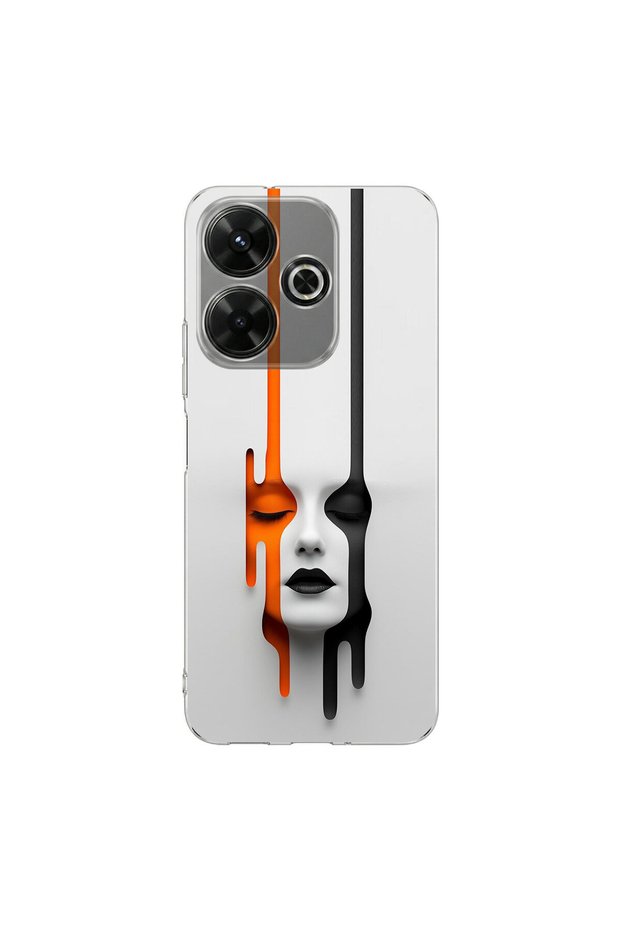 حافظة شفافة متوافقة مع Redmi 13 بتصميم Esthetic Face 1