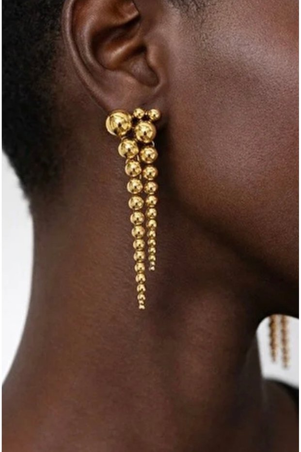 Brand Model Gold Topcuk Earrings