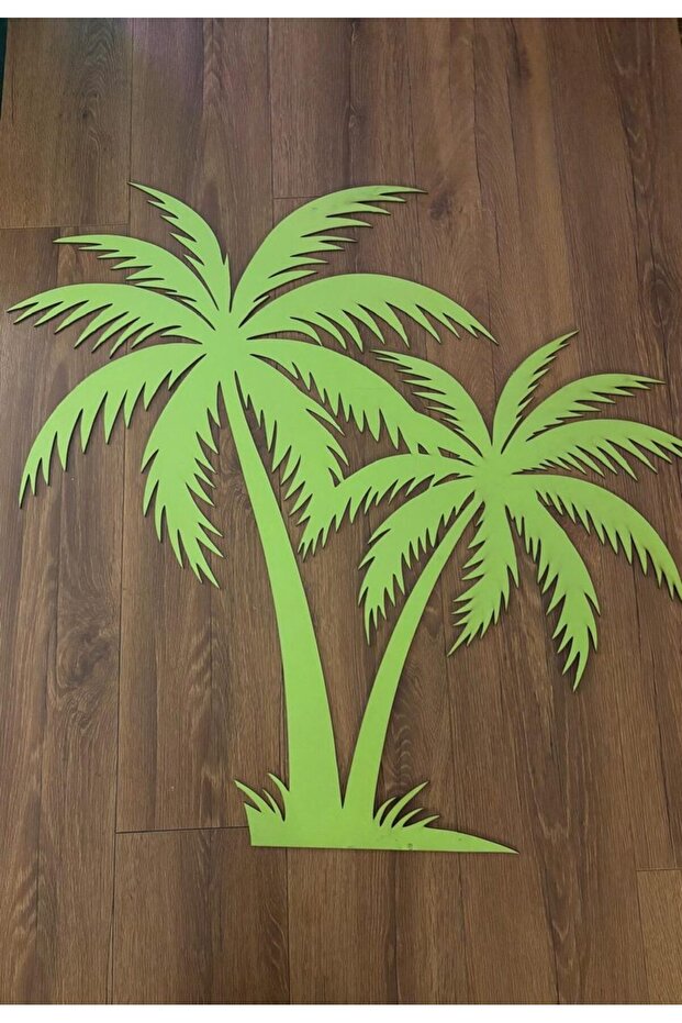 Palmiye Ağacı 6mm Kalın MDF Tablo | Tropikal Bohem Duvar Dekoru | Salon Yatak Odası Tablo 80x80 - 1