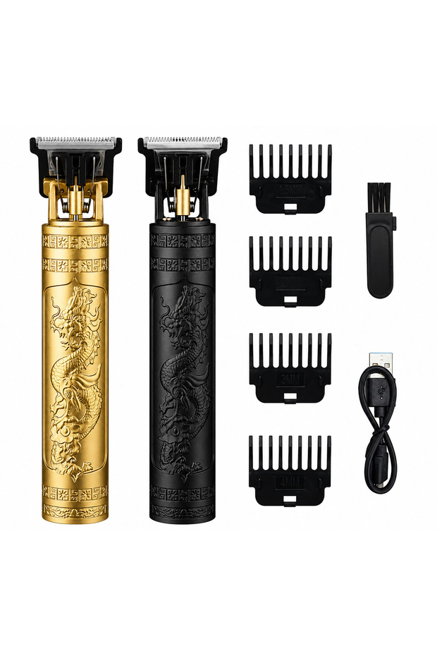 Cordless Rechargeable Hair Trimmer for Men – USB Charging, Precision T-Blade, 4 Guide Combs, Professional Grooming Kit