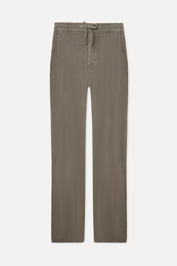 Men's Mink Color Straight Fit Linen Trousers