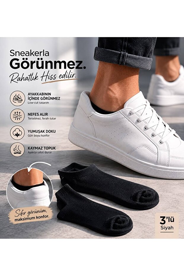 جوارب غير مرئية للرجال من نوع Triple Sneaker