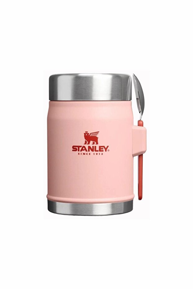 Efsanevi Yiyecek Kabı + Spork .4L / 14oz Şeftali Gülü