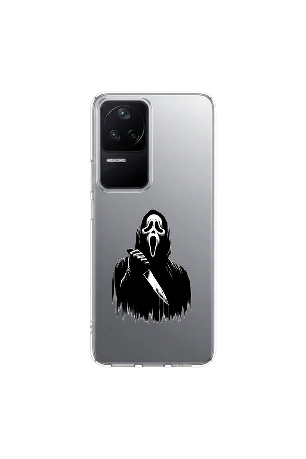 Poco F4 Compatible Horror 3 Design Transparent Case