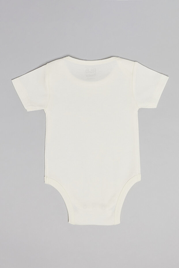 3 Pack Solid Bodysuits with Short Sleeves - 3
