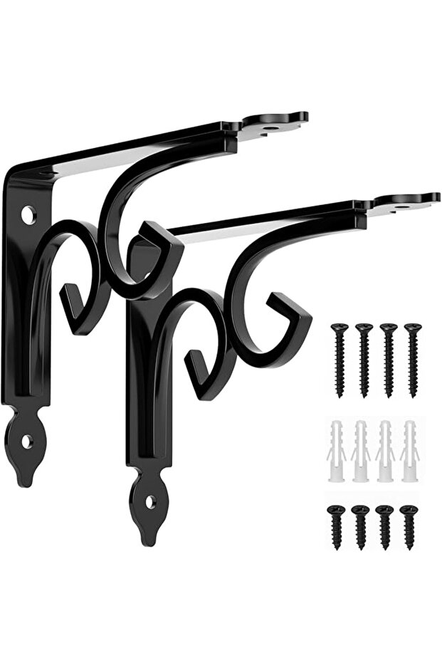 Decorative Shelf Brackets, 6 Inches Wall Mounted Floating Shelf Bracket