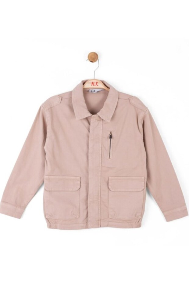 Nk Boy's Seasonal Jacket with Pockets 8-14 Years Old Camel