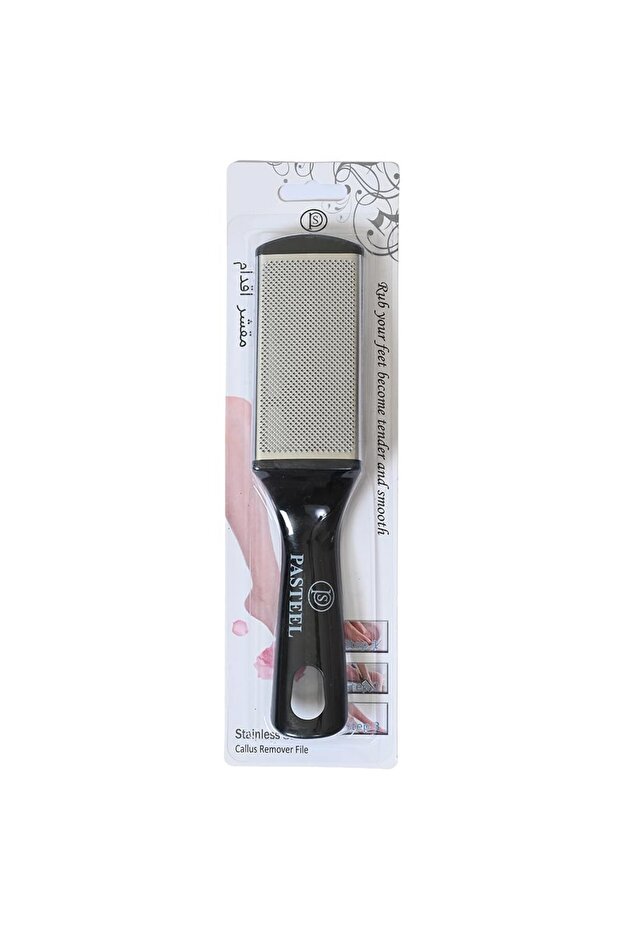 Foot Dead Skin Remover Scraper, Stainless Steel, Black