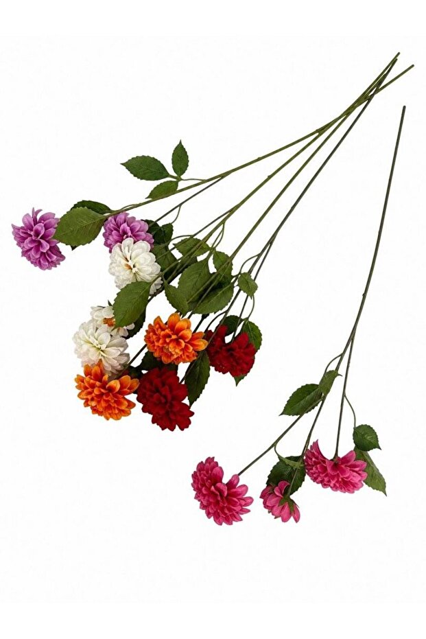 Artificial Flowers Dahlia Red Thread