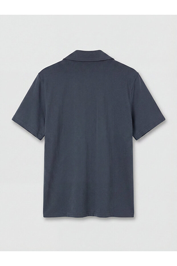 Anthracite Shirt Collar Men's Pajama Top
