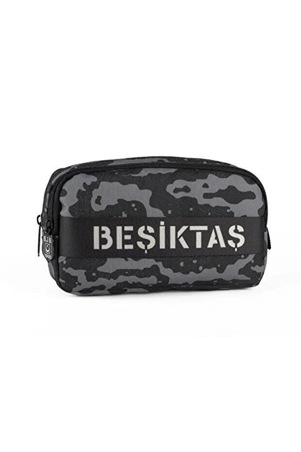Camouflage Patterned Pencil Bag with Column Detail, 2 Compartment Pen Holder
