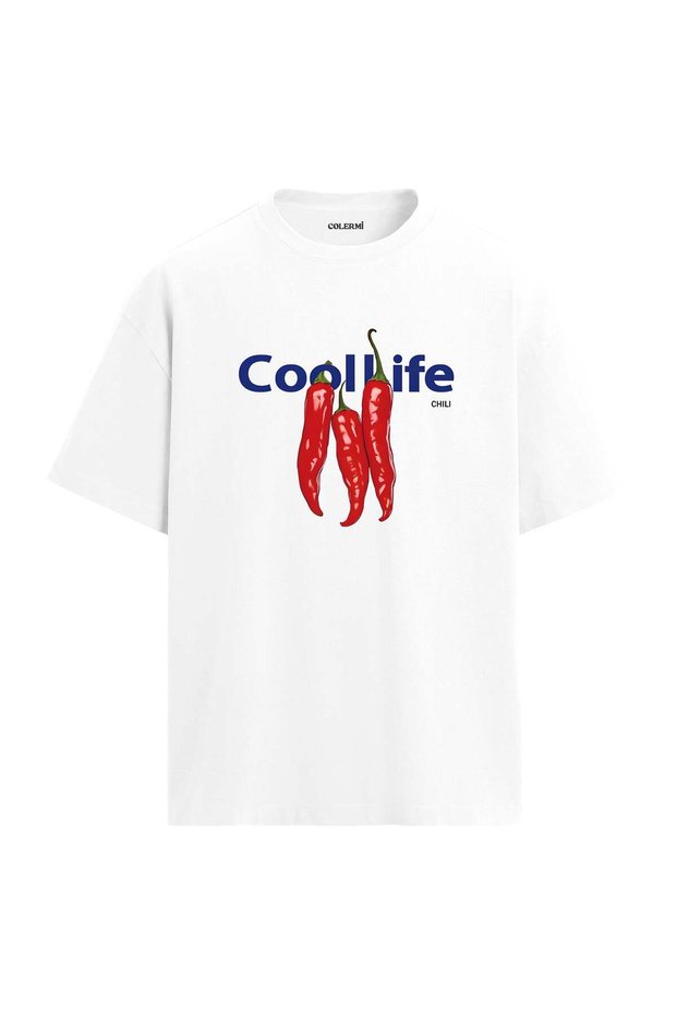 Cool Life Pepper Design Oversize T-Shirt