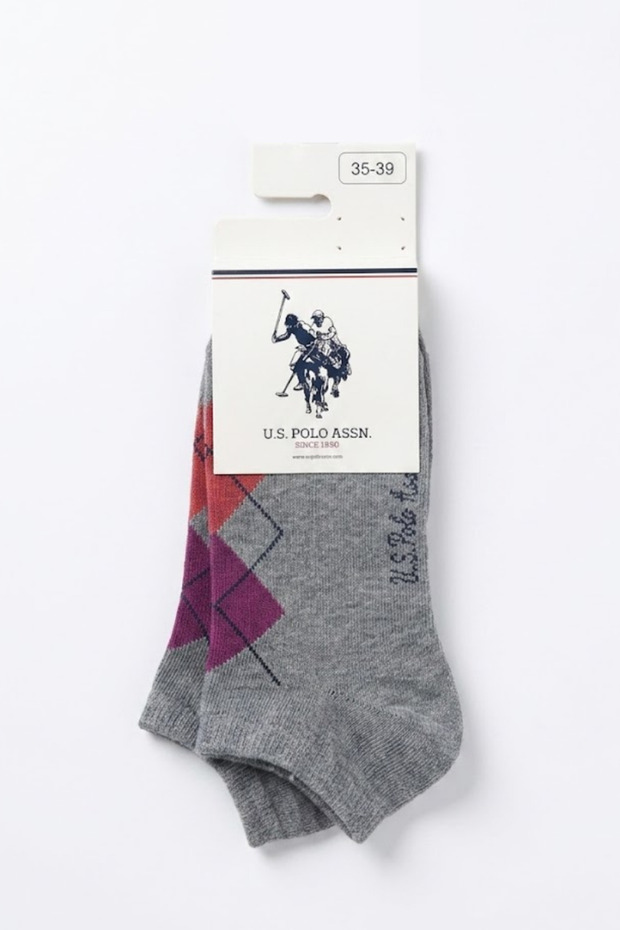 2-Pack of Diamond Patterned Booties Socks