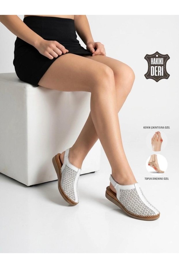 Mira Women's Leather Sandals Are Suitable for Orthopedic Soles, Heel Spurs, and Hallux Valgus Bone Protrusions.