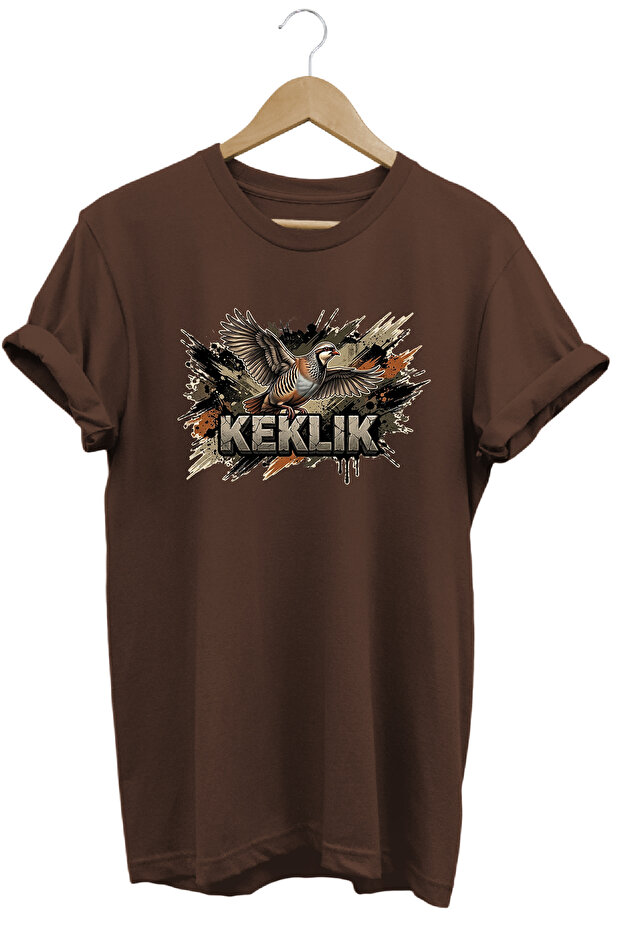 Keklik Graphic Printed Crew Neck Cotton Hunter Nature T-Shirt