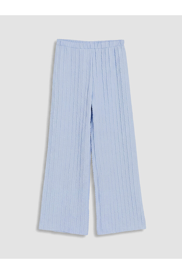 Quality Pieces from Çelebi Store: Textured Wide-Legged Girls' Sweatpants