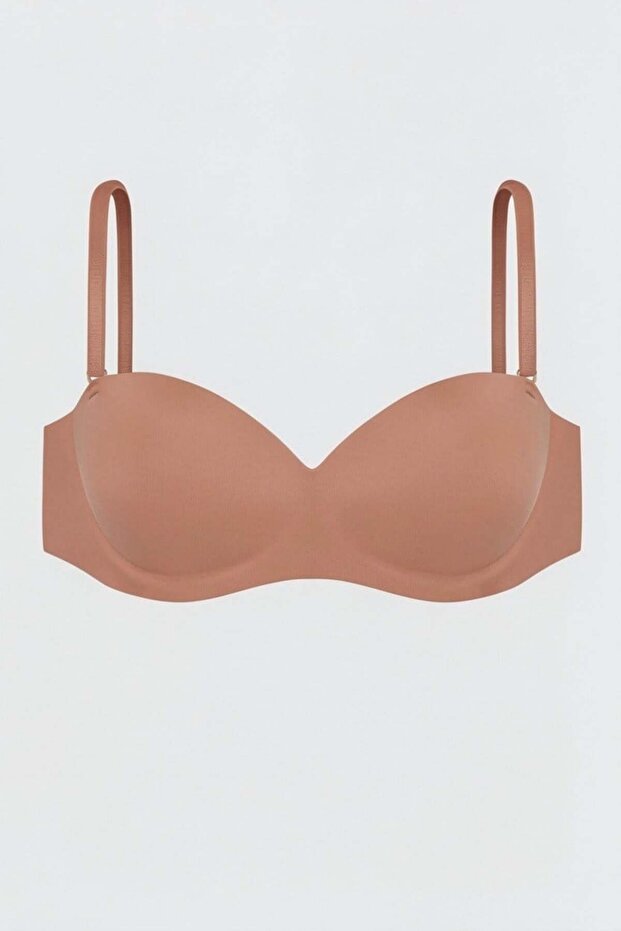 Lotus laser seamless unpadded bra - 2819 - bronze brown