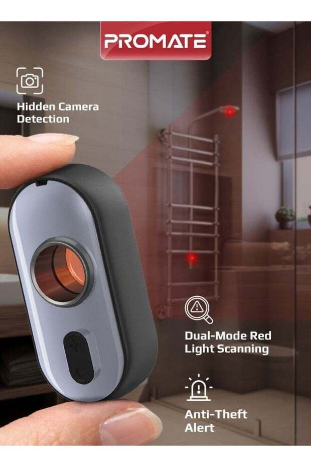 InfraSense Portable Hidden Camera Detector with Infrared Lens Detection, Red Light Scanner