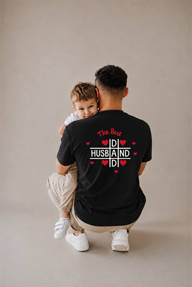 Father's Day Gift, Father-Child Combination, 100% Cotton Oversize T-Shirt