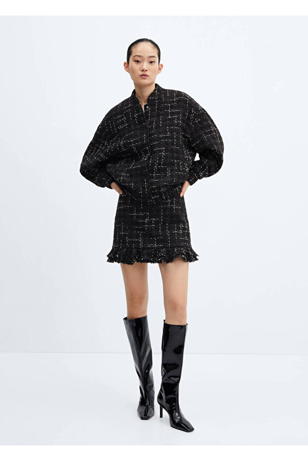 Jachetă bomber din tweed - 2