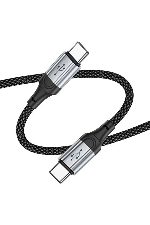 كيبل هوكو X102 Fresh تايب سي إلى تايب سي PD 60W شحن سريع ونقل بيانات، 1 متر - أسود
