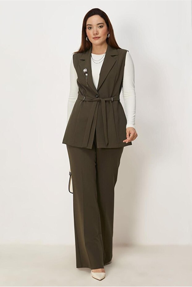Belted Vest Suit 46501