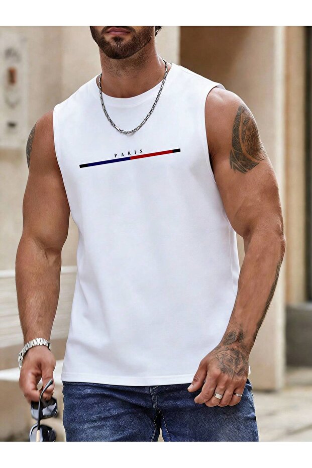 Men's oversized crew neck sleeveless t-shirt - longline
