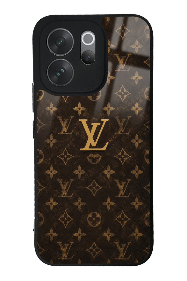 Vivo V70 Brown Gold Lv Design Glossy Phone Case