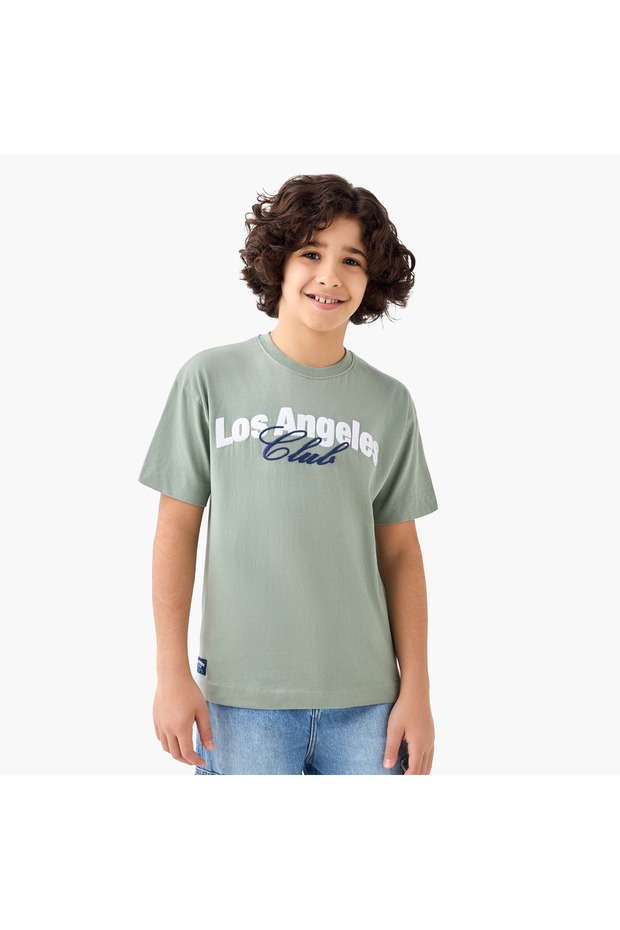 Crew Neck Short Sleeves T-shirt with Print