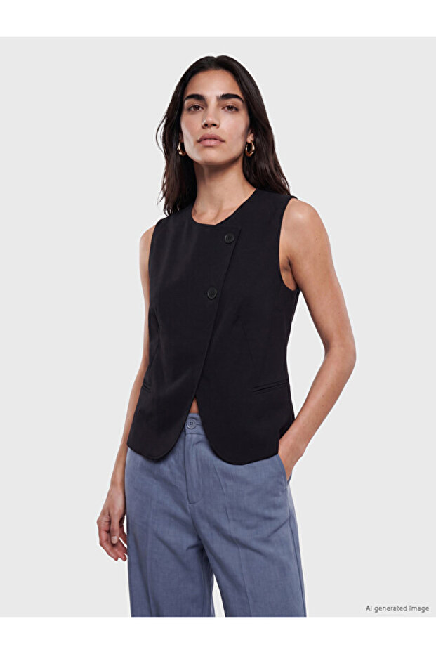Esvab • Modern & Distinctive Zero Roba Collar Women's Classic Vest