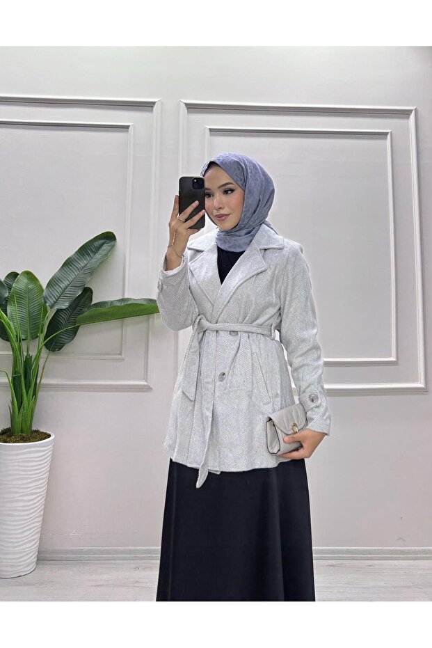Suede Detailing Coat (Lined) - 2