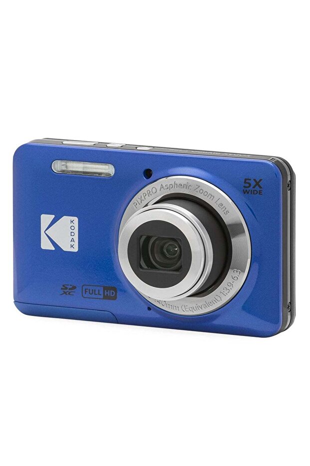 PIXPRO FZ55-BL 16MP CMOS Sensor Digital Camera 5X Optical Zoom 28mm Wide Angle 1080P Full HD Video 2.7" LCD Vlogging Camera