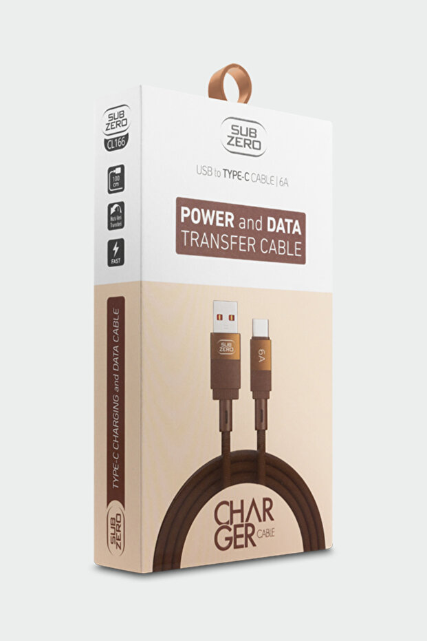 SUBZERO CL166 / USB to TYPE-C – 6.0 A Data Cablo