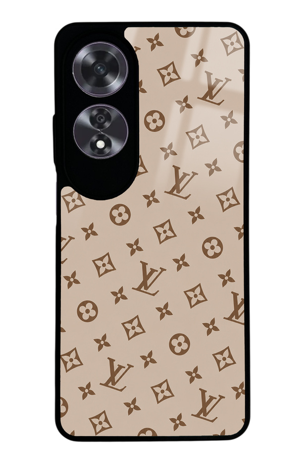 Oppo A60 Dark Cream Lv Design Glossy Phone Case