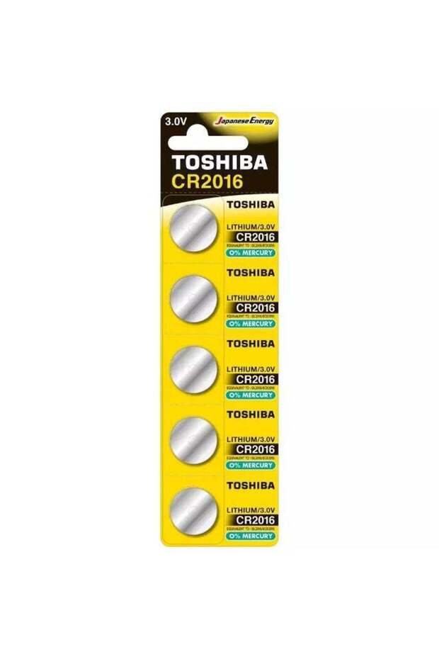 Lithium Coin Cell Battery 3V CR2016 Cell- 5pc