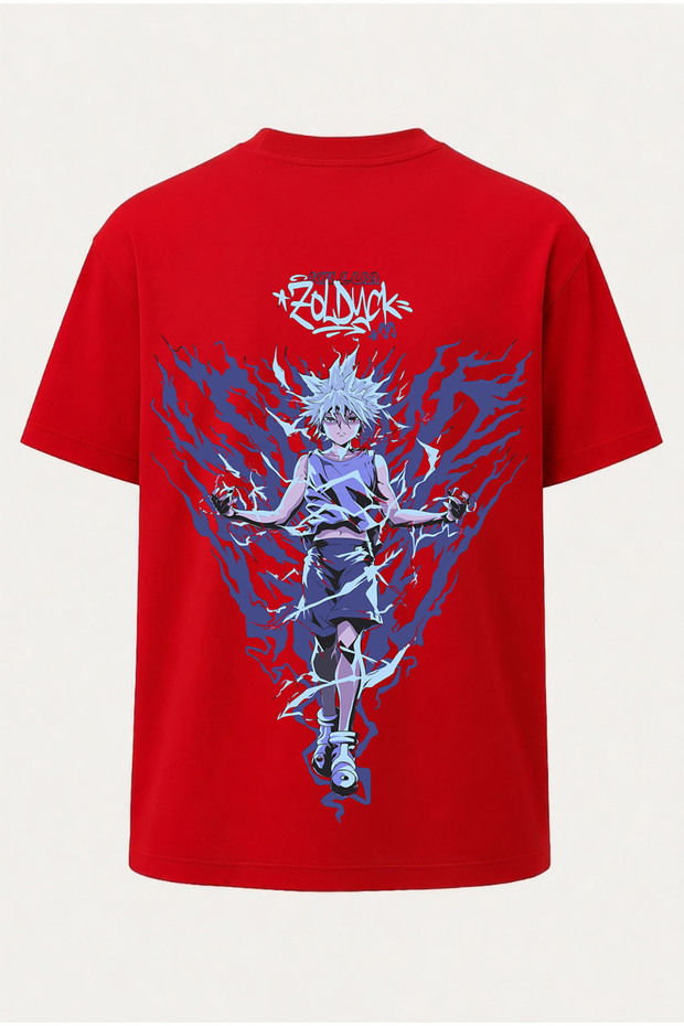 Oversize Godspeed Killua Hunter X Hunter Printed T-Shirt - Large Print - Wide Cut