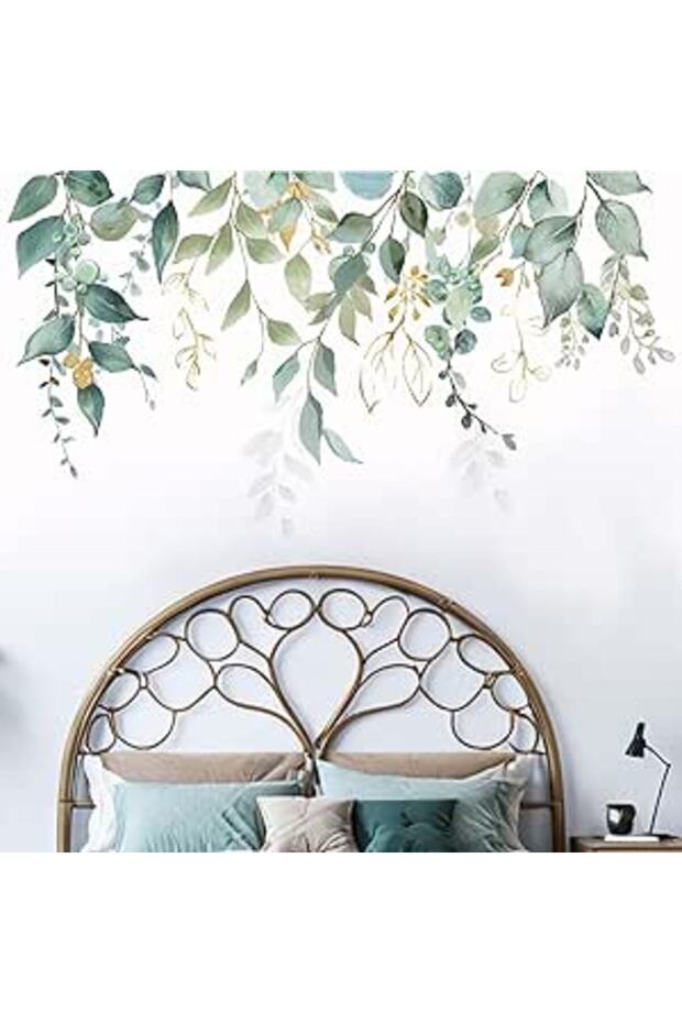 Large Hanging Vine Wall Stickers - Green Nature Plants Leaves Wall Decals