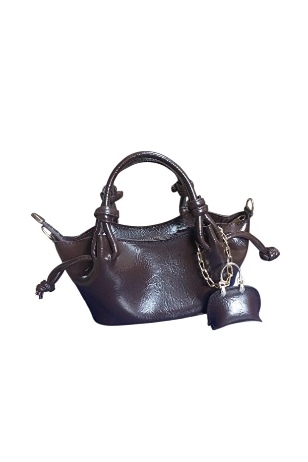 Wonderful Small Both Hand-Held and Long Strap Brown