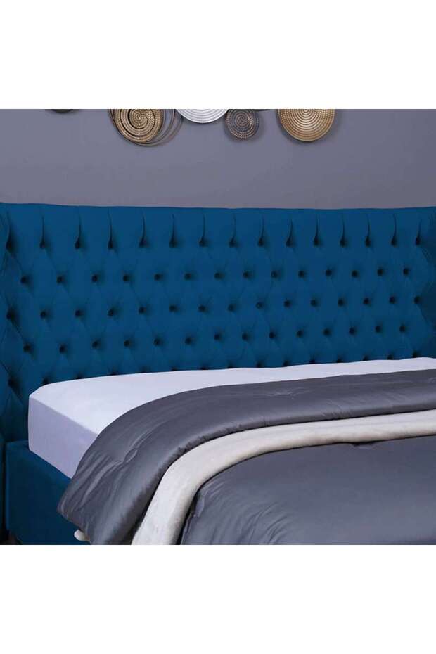 NEPTUNE HEADBOARD VELVET BLUE L-200 : H-125 CM