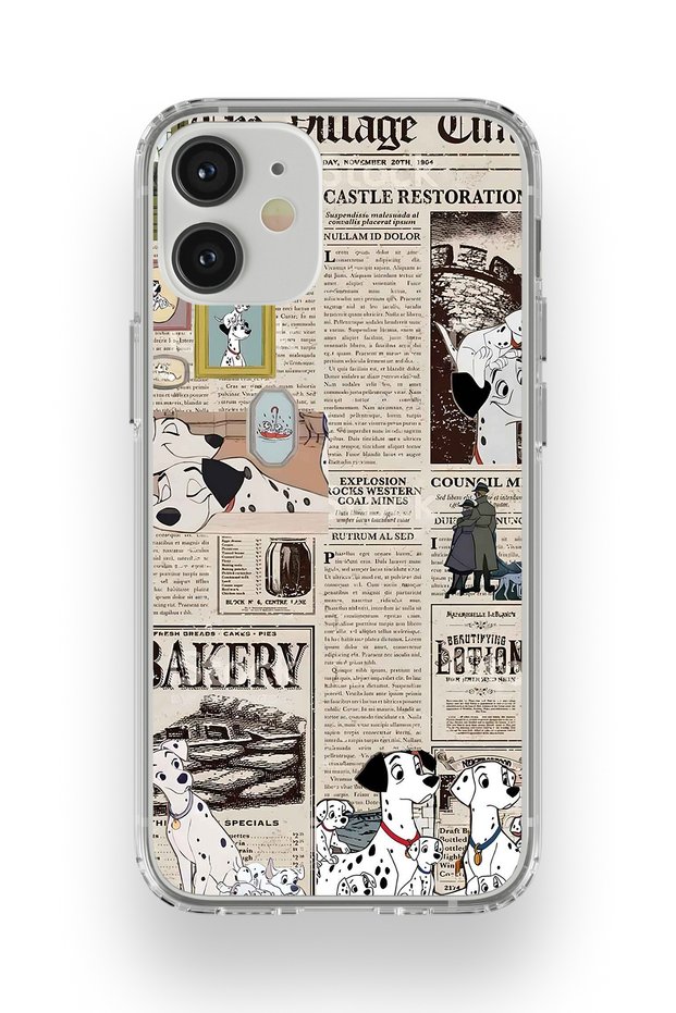 iPhone 12 Compatible 101 Dalmatians Patterned Transparent Phone Case