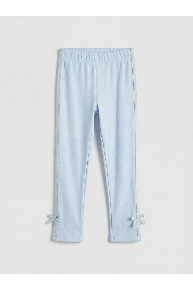 Nevavm Girls' Leggings with Bow on the Hem