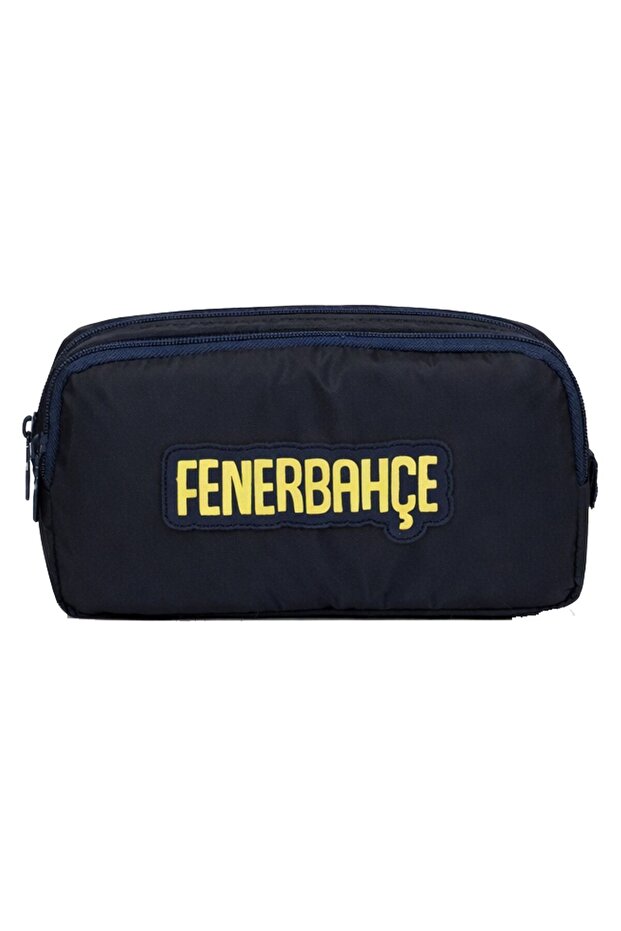 Two-Eye Boy Emblem Black - Navy Blue School Pencil Bag/Pen Holder - 26742
