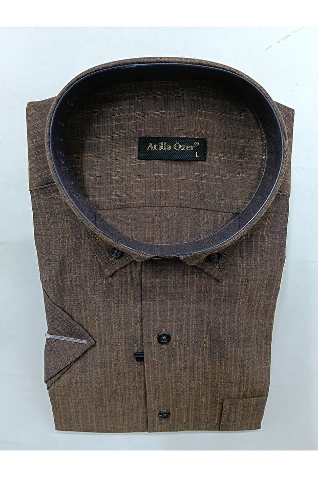 Cotton Comfortable Regular Fit Single Pocket Short Sleeve Men's Shirt